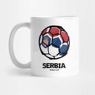 Serbia Football Country Flag Mug